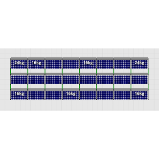 Flatfix Fusion sets Flatfix Fusion set 3 rijen van 8 panelen aluminium 2100 Serie