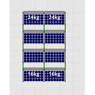 Flatfix Fusion sets Flatfix Fusion set 4 rijen van 2 panelen aluminium 2100 Serie