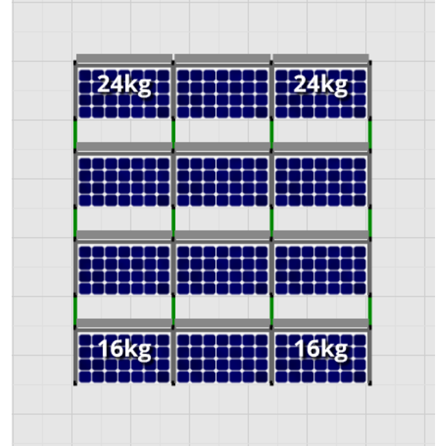 Flatfix Fusion set 4 rijen van 3 panelen aluminium 2100 Serie