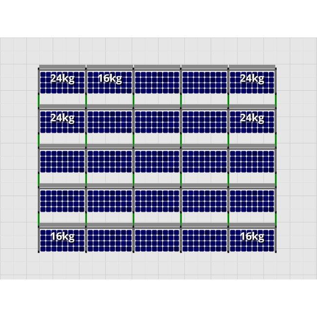 Flatfix Fusion set 5 rijen van 5 panelen aluminium 2100 Serie