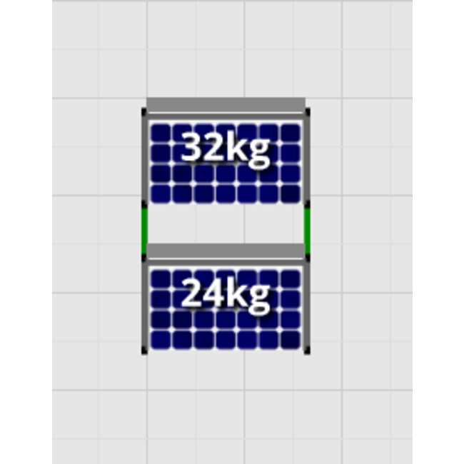 Flatfix Fusion set 2 rijen van 1 paneel zwart 2100 Serie