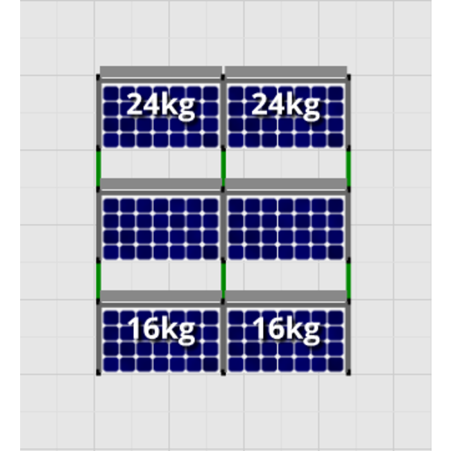 Flatfix Fusion set 3 rijen van 2 panelen zwart 2100 Serie