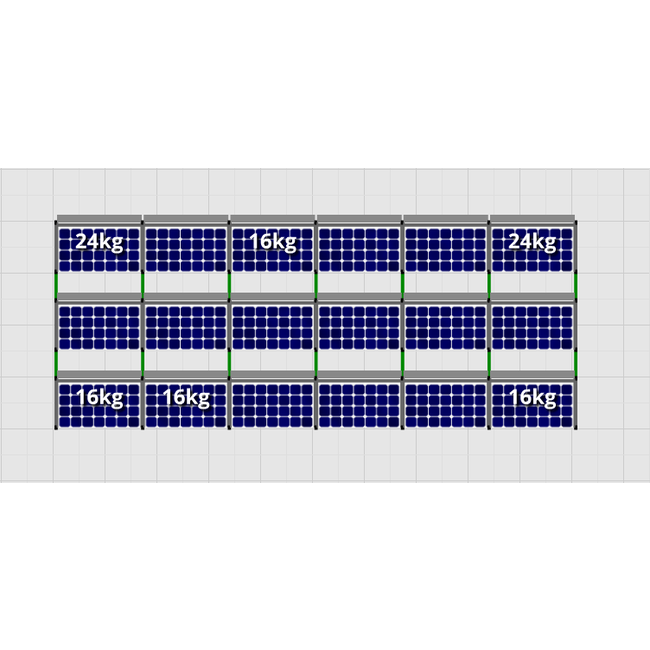Flatfix Fusion set 3 rijen van 6 panelen zwart 2100 Serie