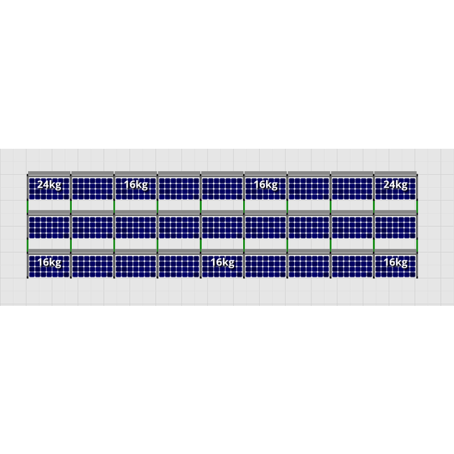 Flatfix Fusion set 3 rijen van 9 panelen zwart  2100 Serie