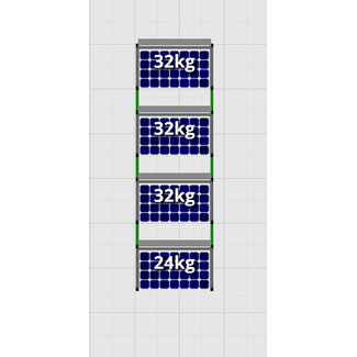 Flatfix Fusion sets Flatfix Fusion set 4 rijen van 1 paneel zwart 2100 Serie