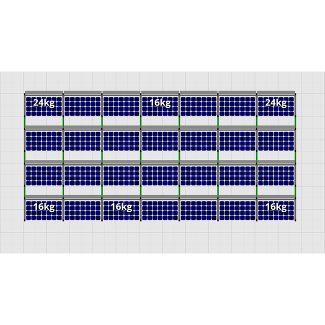 Flatfix Fusion set 4 rijen van 7 panelen zwart 2100 Serie