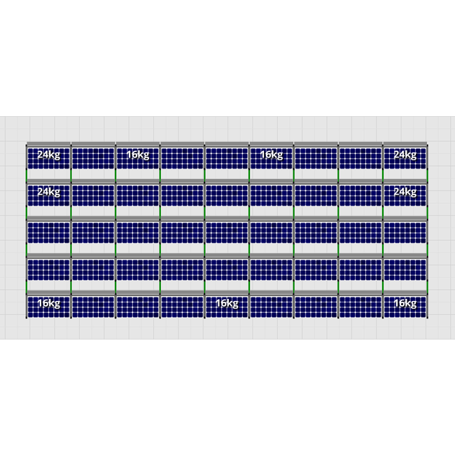 Flatfix Fusion set 5 rijen van 9 panelen zwart 2100 Serie