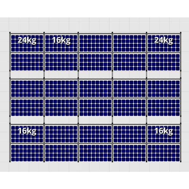 Flatfix Fusion set 3 rijen van 10 panelen aluminium O/W 2100 Serie