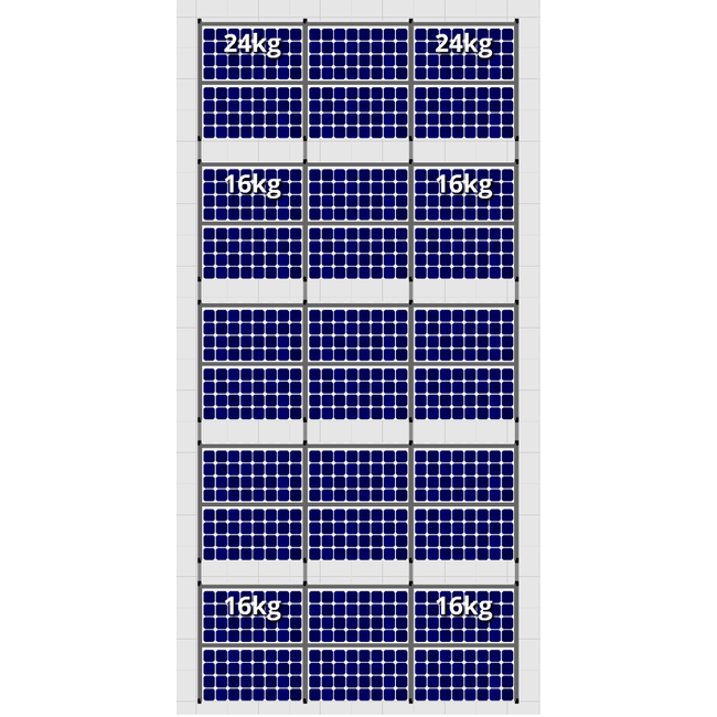 Flatfix Fusion set 5 rijen van 6 panelen aluminium O/W 2100 Serie