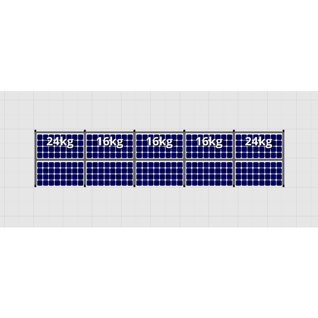 Flatfix Fusion set 1 rij van 10 panelen zwart O/W 2100 Serie