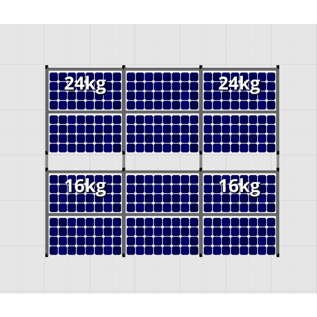 Flatfix Fusion set 2 rijen van 6 panelen zwart O/W 2100 Serie