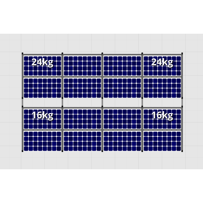 Flatfix Fusion set 2 rijen van 8 panelen zwart O/W 2100 Serie