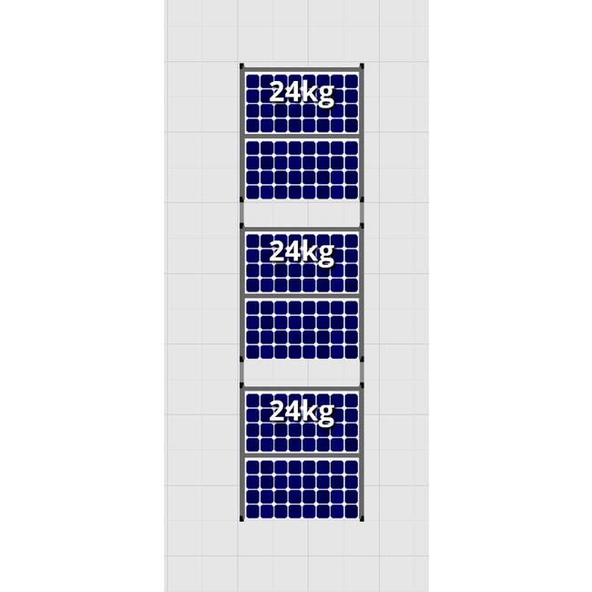 Flatfix Fusion set 3 rijen van 2 panelen zwart O/W 2100 Serie