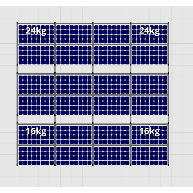 Flatfix Fusion set 3 rijen van 8 panelen zwart O/W 2100 Serie