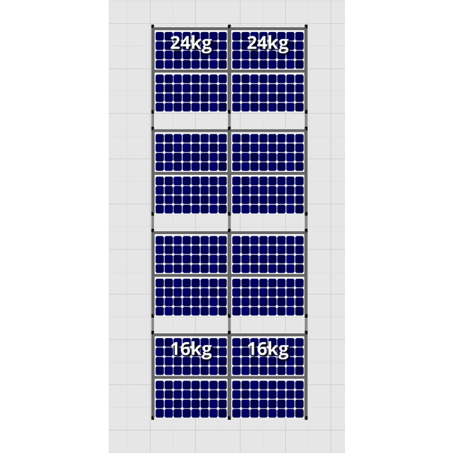 Flatfix Fusion set 4 rijen van 4 panelen zwart O/W 2100 Serie