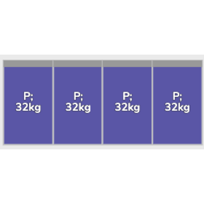 Flatfix Fusion set 1 rij van 4 panelen zwart Portrait