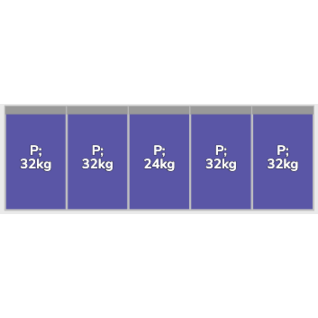 Flatfix Fusion set 1 rij van 5 panelen zwart Portrait