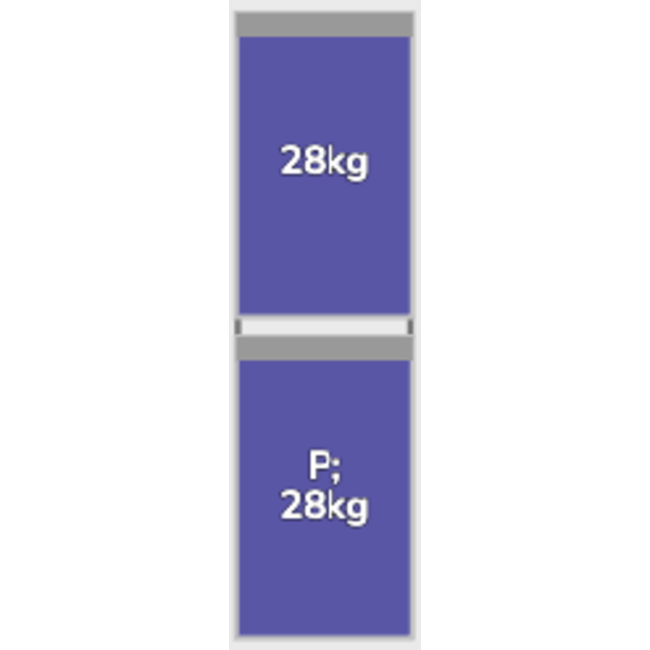 Flatfix Fusion set 2 rijen van 1 paneel zwart Portrait