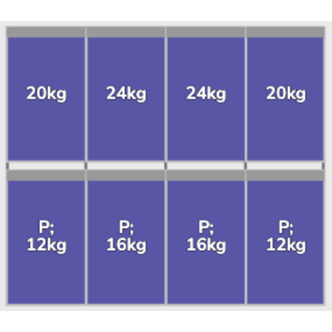 Flatfix Fusion set 2 rijen van 4 paneel zwart Portrait