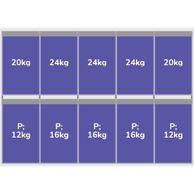 Flatfix Fusion set 2 rijen van 5 paneel zwart Portrait