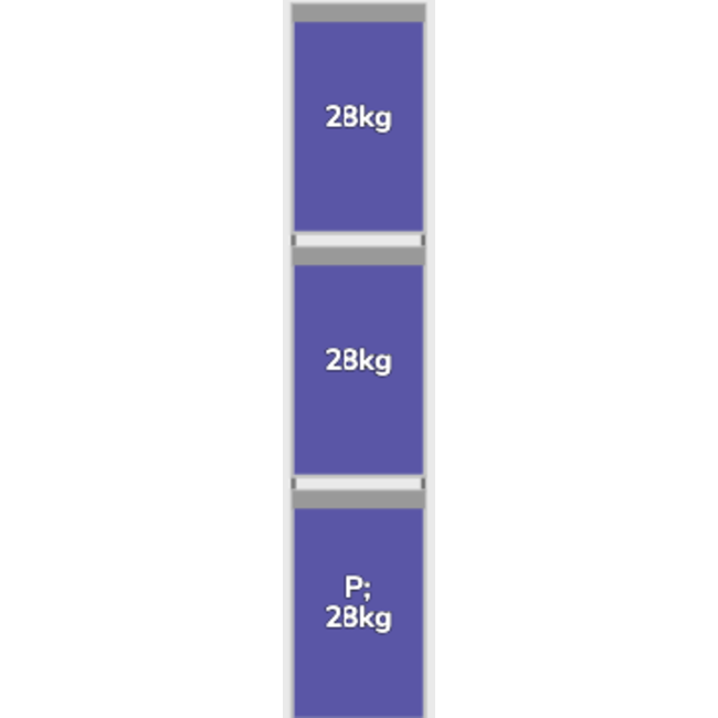 Flatfix Fusion set 3 rijen van 1 paneel zwart Portrait