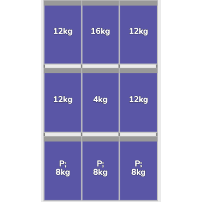 Flatfix Fusion set 3 rijen van 3 paneel zwart Portrait