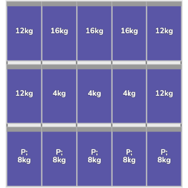 Flatfix Fusion set 3 rijen van 5 paneel zwart Portrait