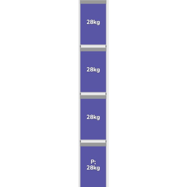 Flatfix Fusion set 4 rijen van 1 paneel zwart Portrait