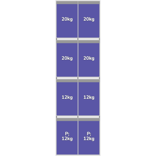 Flatfix Fusion set 4 rijen van 2 panelen zwart Portrait