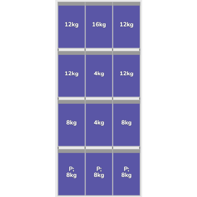 Flatfix Fusion set 4 rijen van 3 panelen zwart Portrait