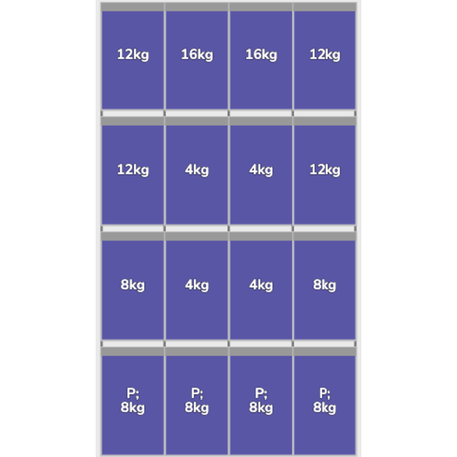 Flatfix Fusion set 4 rijen van 4 panelen zwart Portrait