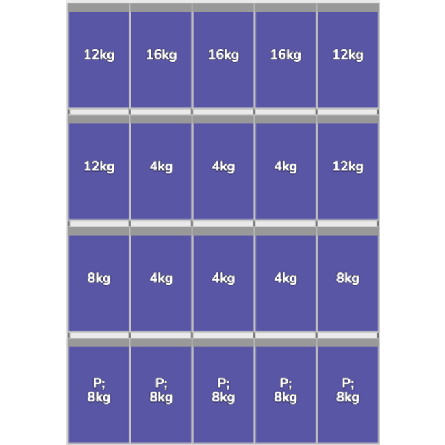 Flatfix Fusion set 4 rijen van 5 panelen zwart Portrait