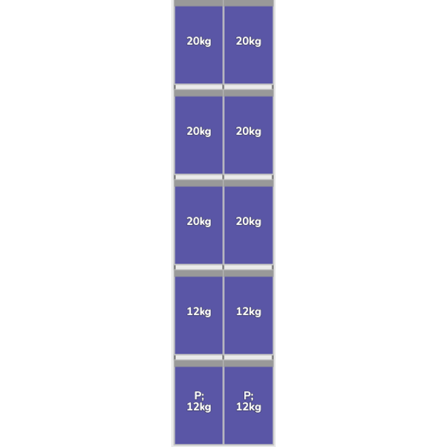Flatfix Fusion set 5 rijen van 2 paneel zwart Portrait