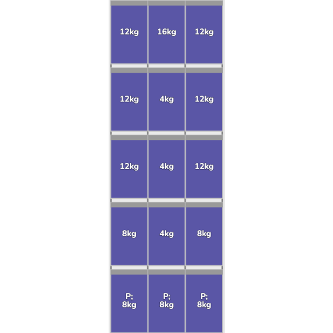 Flatfix Fusion set 5 rijen van 3 paneel zwart Portrait