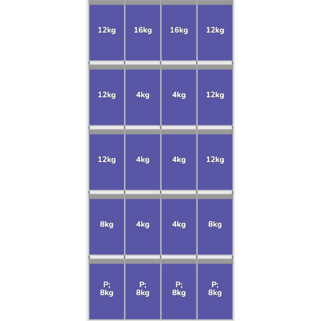 Flatfix Fusion set 5 rijen van 4 panelen zwart Portrait