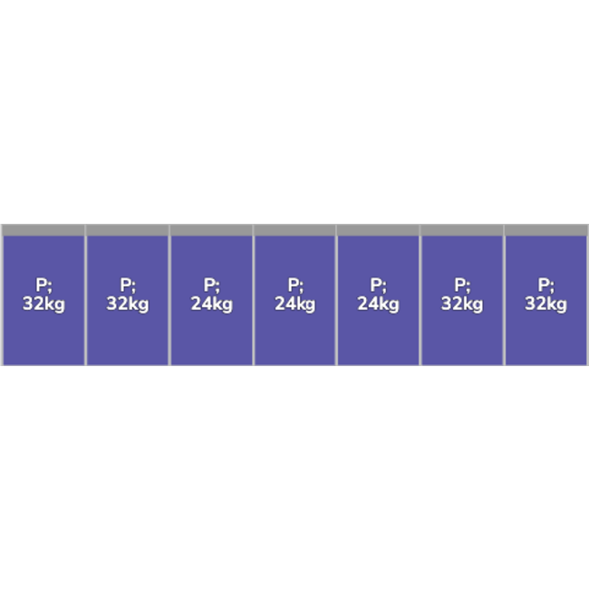 Flatfix Fusion set 1 rij van 7 panelen zwart  Portrait