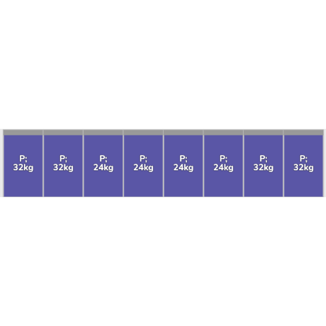 Flatfix Fusion set 1 rij van 8 panelen zwart   Portrait