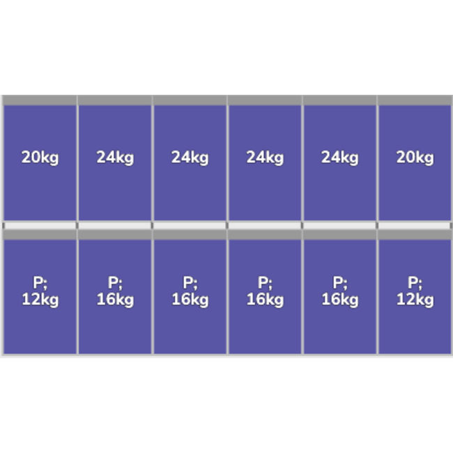 Flatfix Fusion set 2 rijen van 6 panelen zwart  Portrait