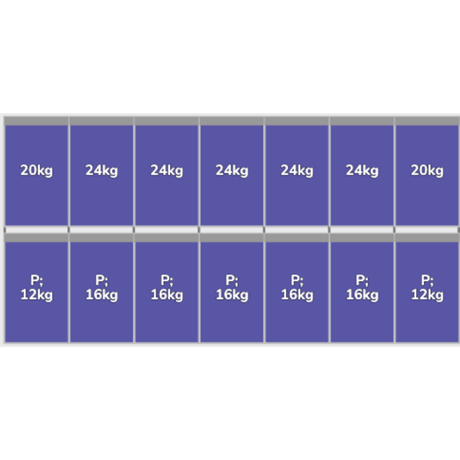 Flatfix Fusion set 2 rijen van 7 panelen zwart  Portrait