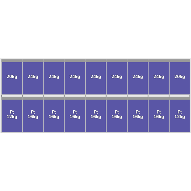 Flatfix Fusion set 2 rijen van 9 panelen zwart Portrait