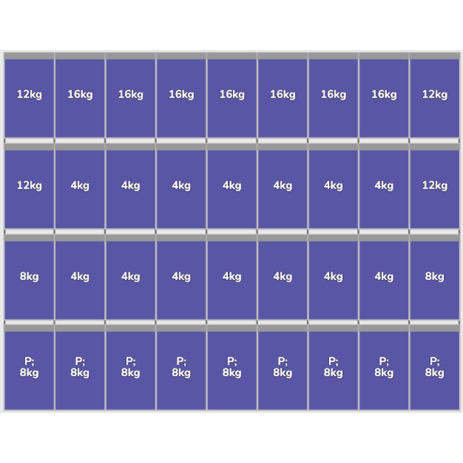 Flatfix Fusion set 4 rijen van 9 panelen zwart Portrait