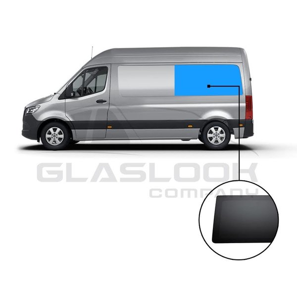 SPRINTER/CRAFTER GLASLOOKPANEEL LINKS ACHTERSTE ZIJKANT WIELBASIS 2