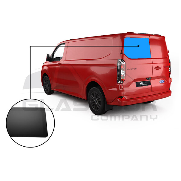 TRANSIT CUSTOM 2024 GLASLOOKPANEEL LINKS ACHTER DEUR
