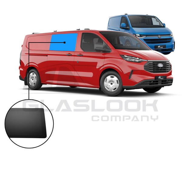 TRANSIT CUSTOM 2024 GLASLOOKPANEEL RECHTS MIDDEN -