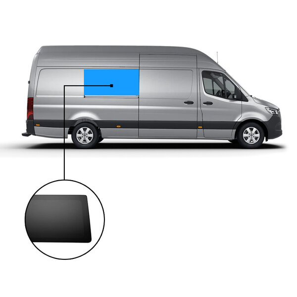 SPRINTER/CRAFTER GLASLOOKPANEEL RECHTS MIDDEN  WIELBASIS 3