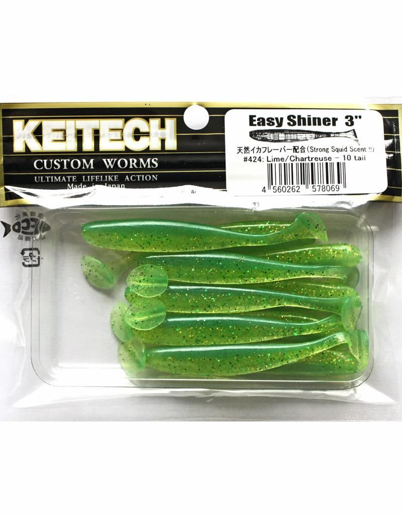 Keitech Keitech Easy Shiner - 7,6cm - Lime Chartreuse - 10 stuks