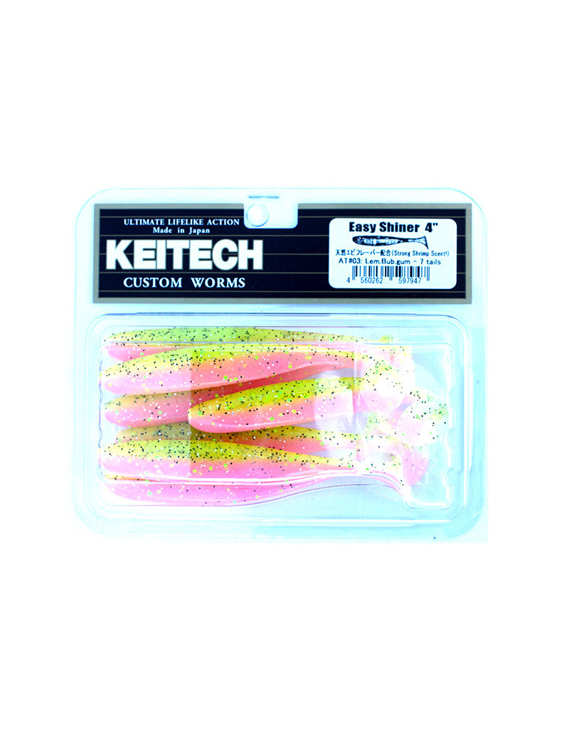 Keitech Keitech Easy Shiner - 10cm - Lemon bubblegum - 7stuks