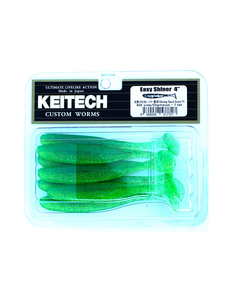 Keitech Keitech Easy Shiner - 10cm - Lime Chartreuse - 7 stuks