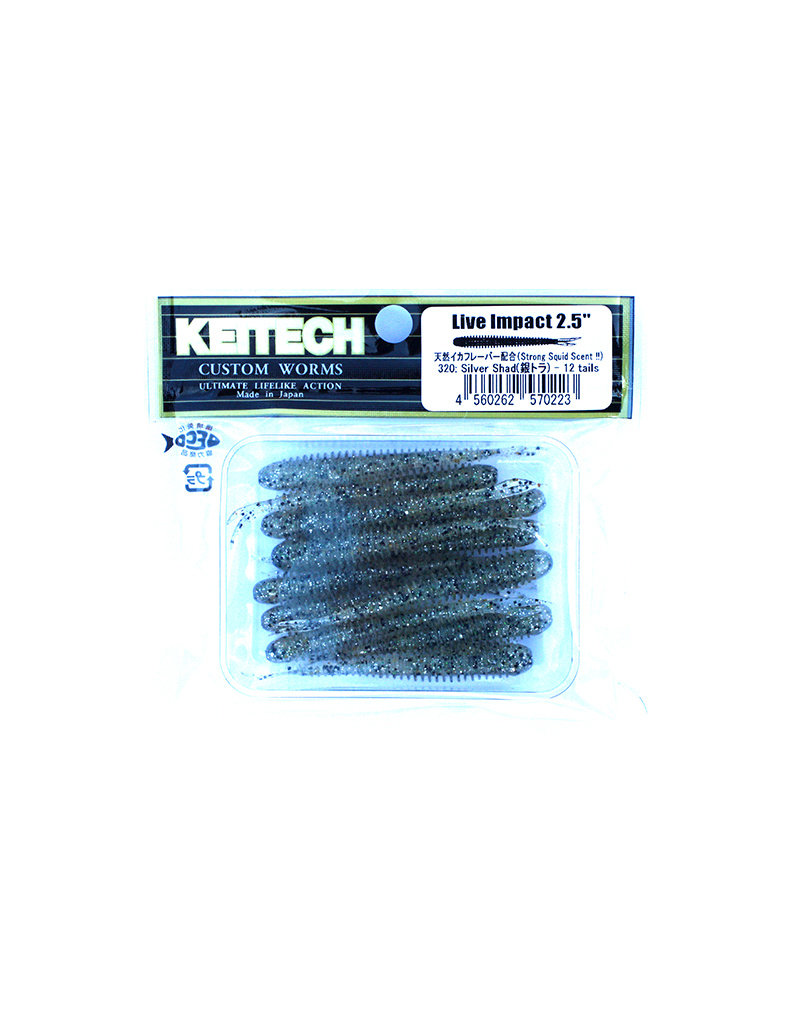 Keitech Keitech - Live impact - 6.3cm - Silver Shad - 12 stuks