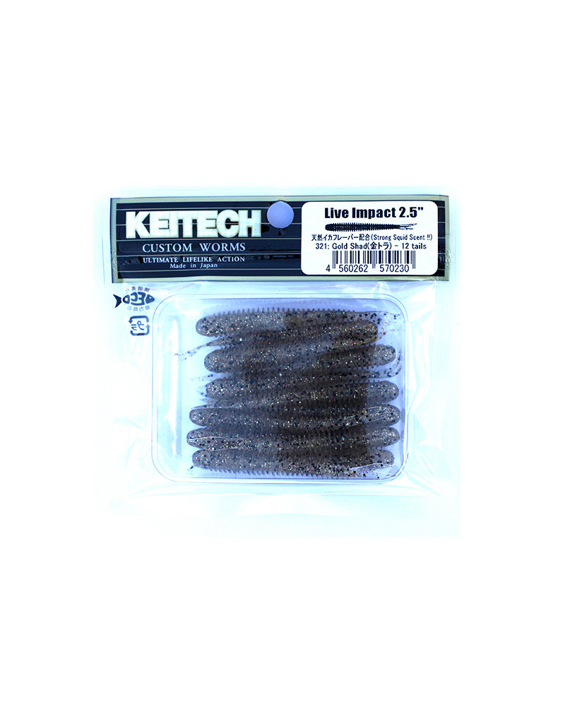 Keitech Keitech - Live impact - 6.3cm - Gold Shad - 12 stuks